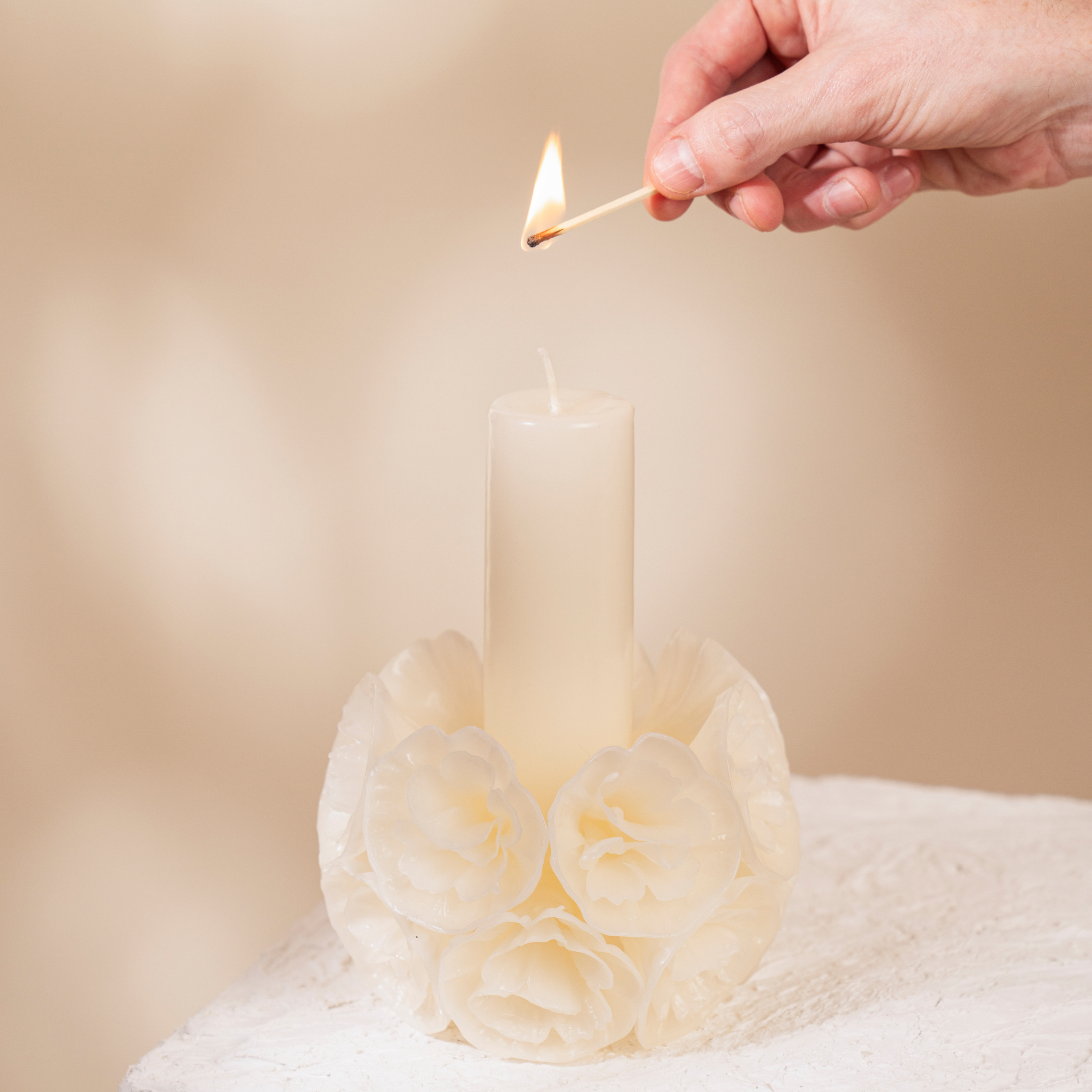 Carnation Tower Candle