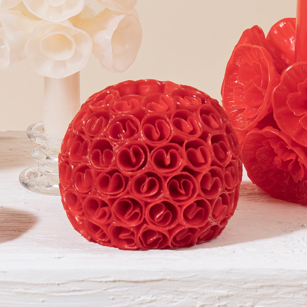 Large Floral Ball Candle