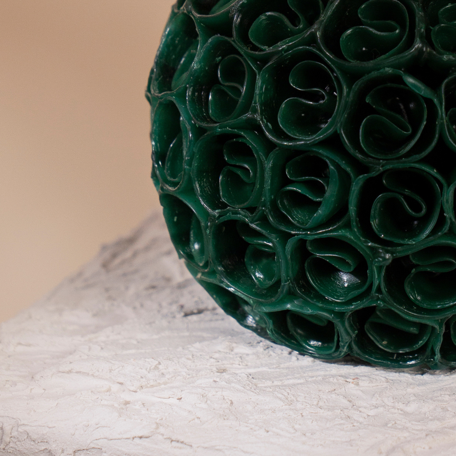 Large Floral Ball Candle