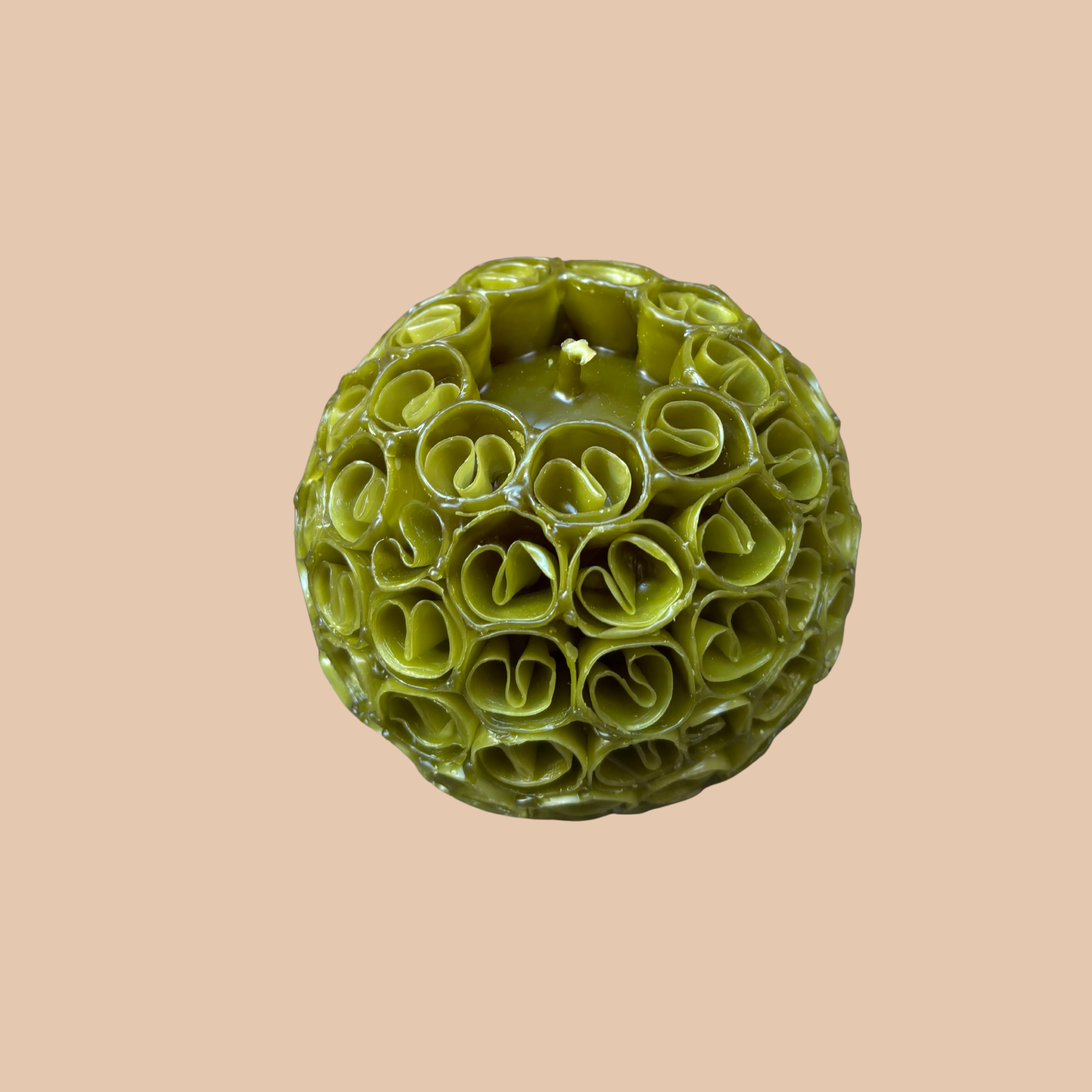 Large Floral Ball Candle