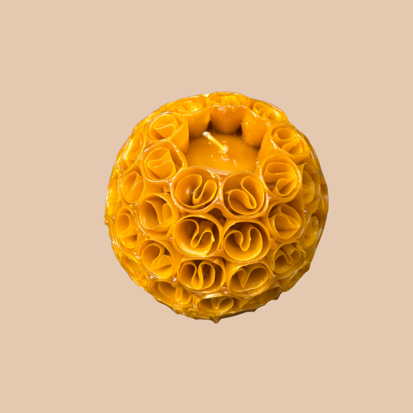 Large Floral Ball Candle