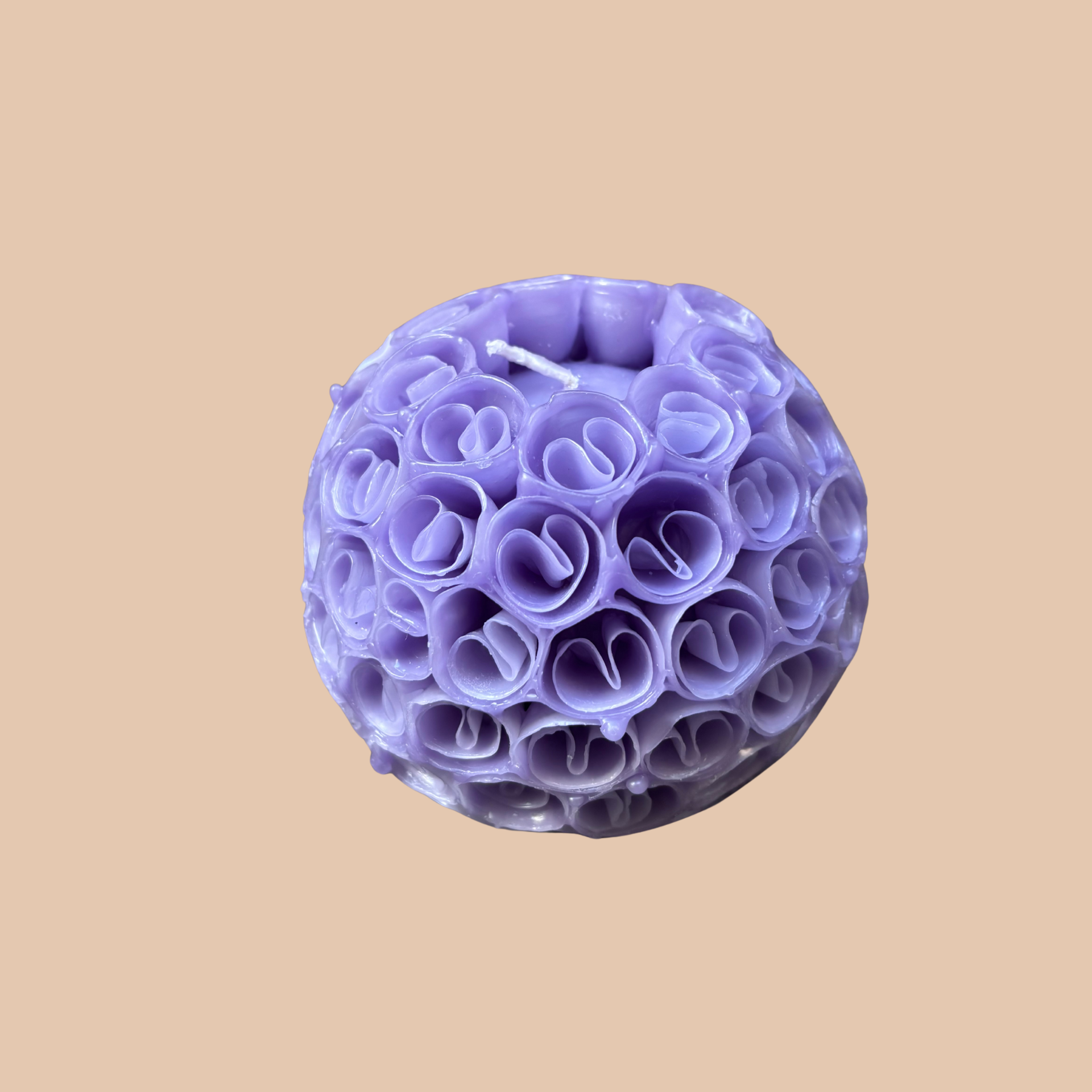 Small Floral Ball Candle