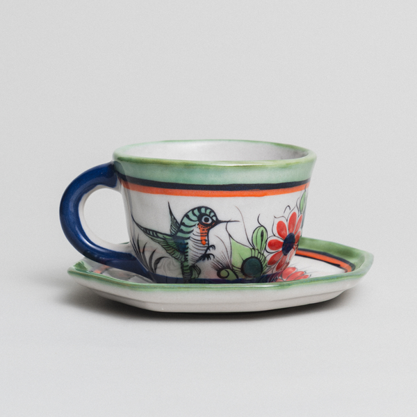 Taza con Porcelana Colibrí
