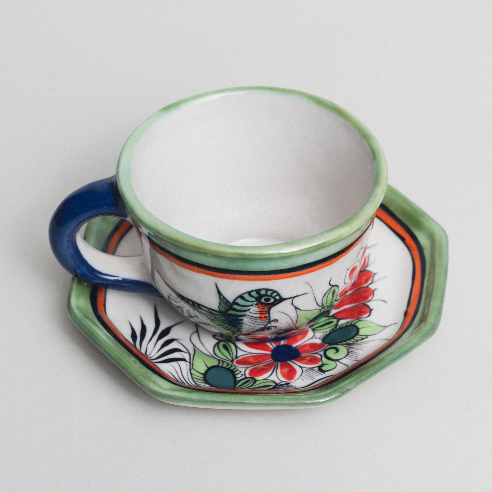 Taza con Porcelana Colibrí