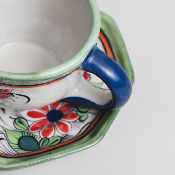 Taza con Porcelana Colibrí