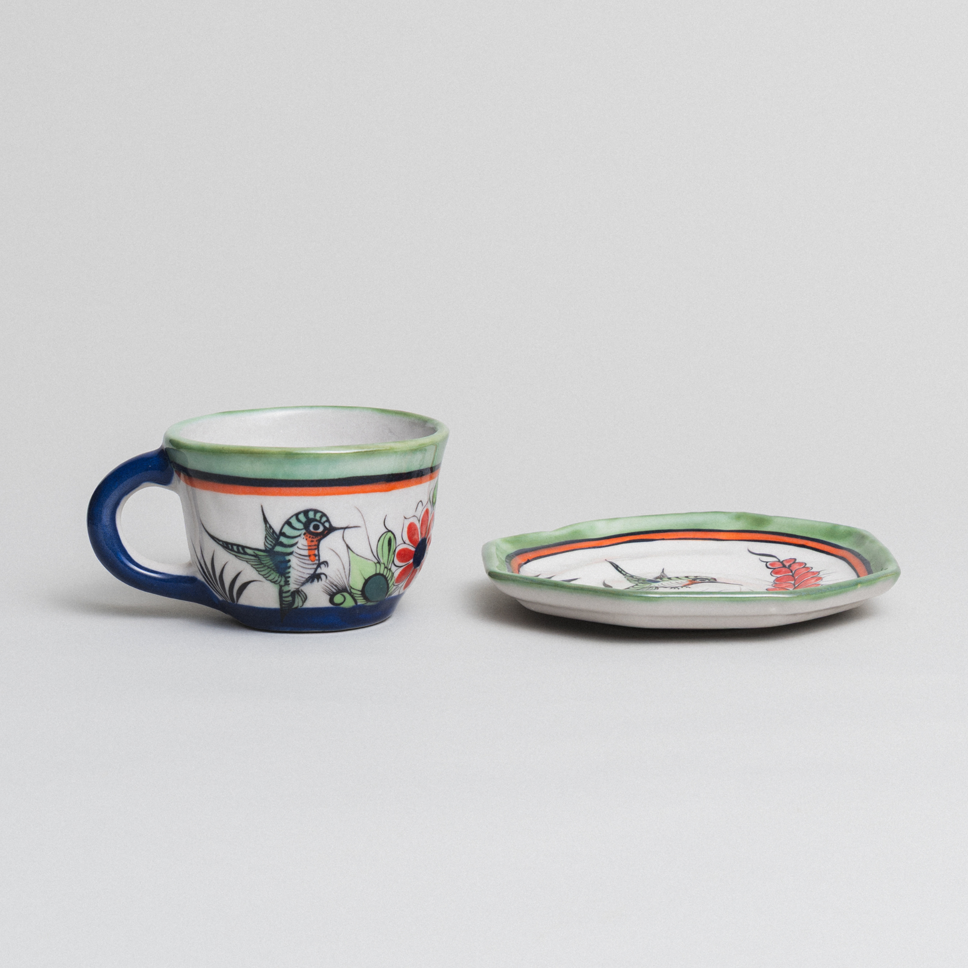 Taza con Porcelana Colibrí