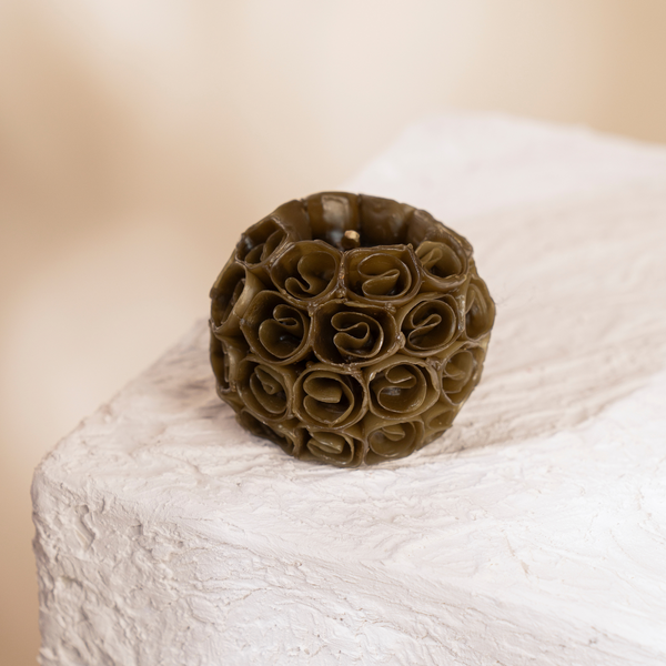 Small Floral Ball Candle