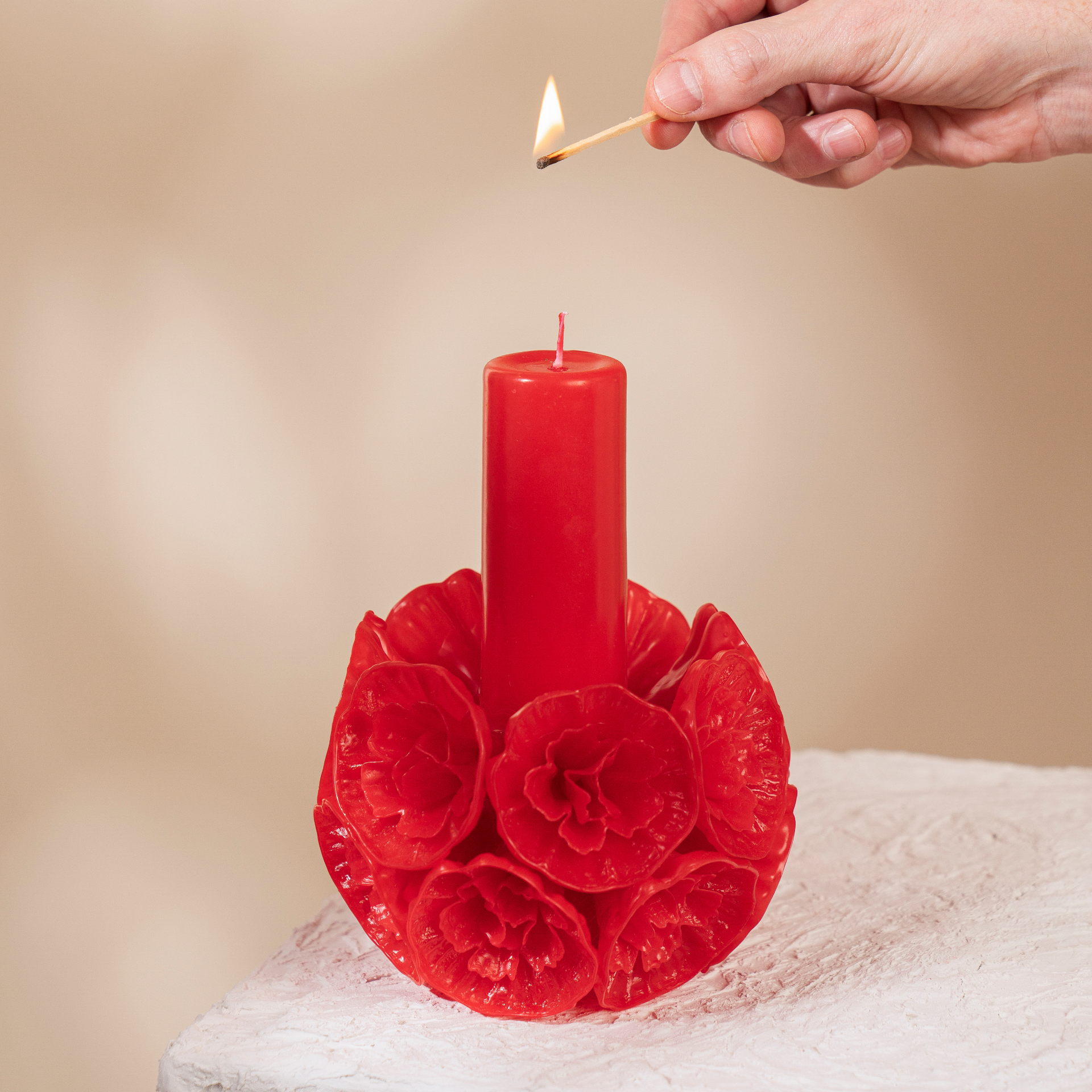 Carnation Tower Candle