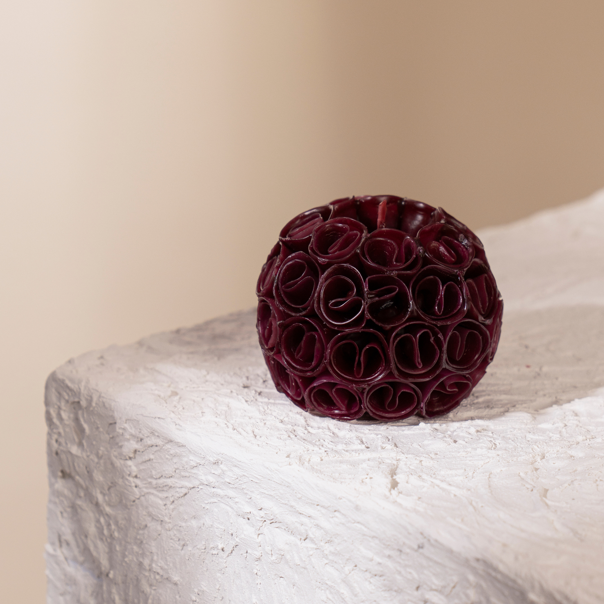 Small Floral Ball Candle