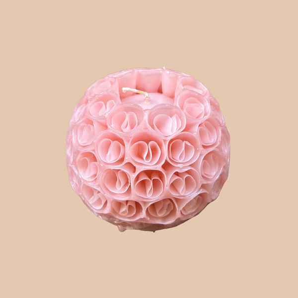 Large Floral Ball Candle
