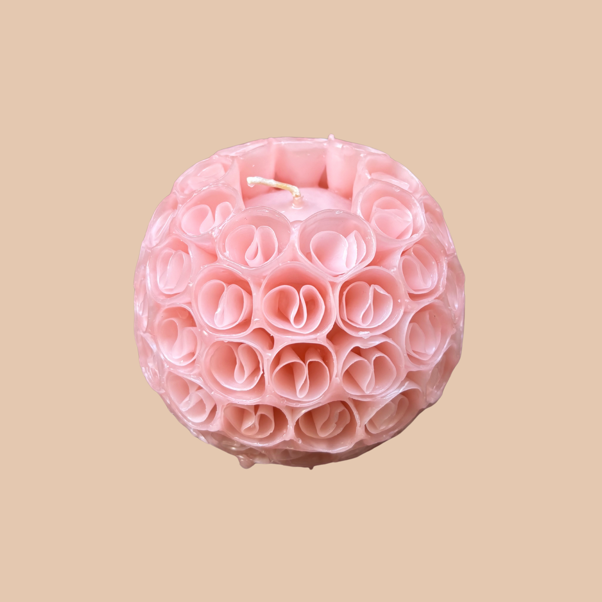Small Floral Ball Candle
