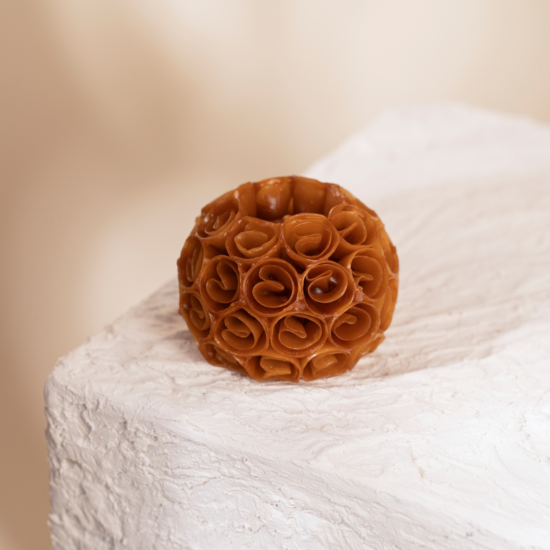 Small Floral Ball Candle