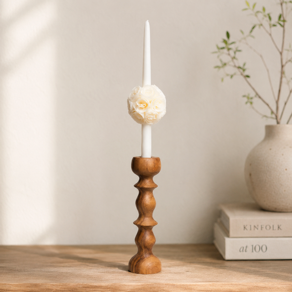 Wooden candle holder