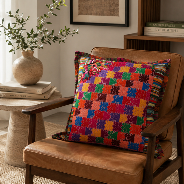 Embroidered Cushion Cover 50x50 cm