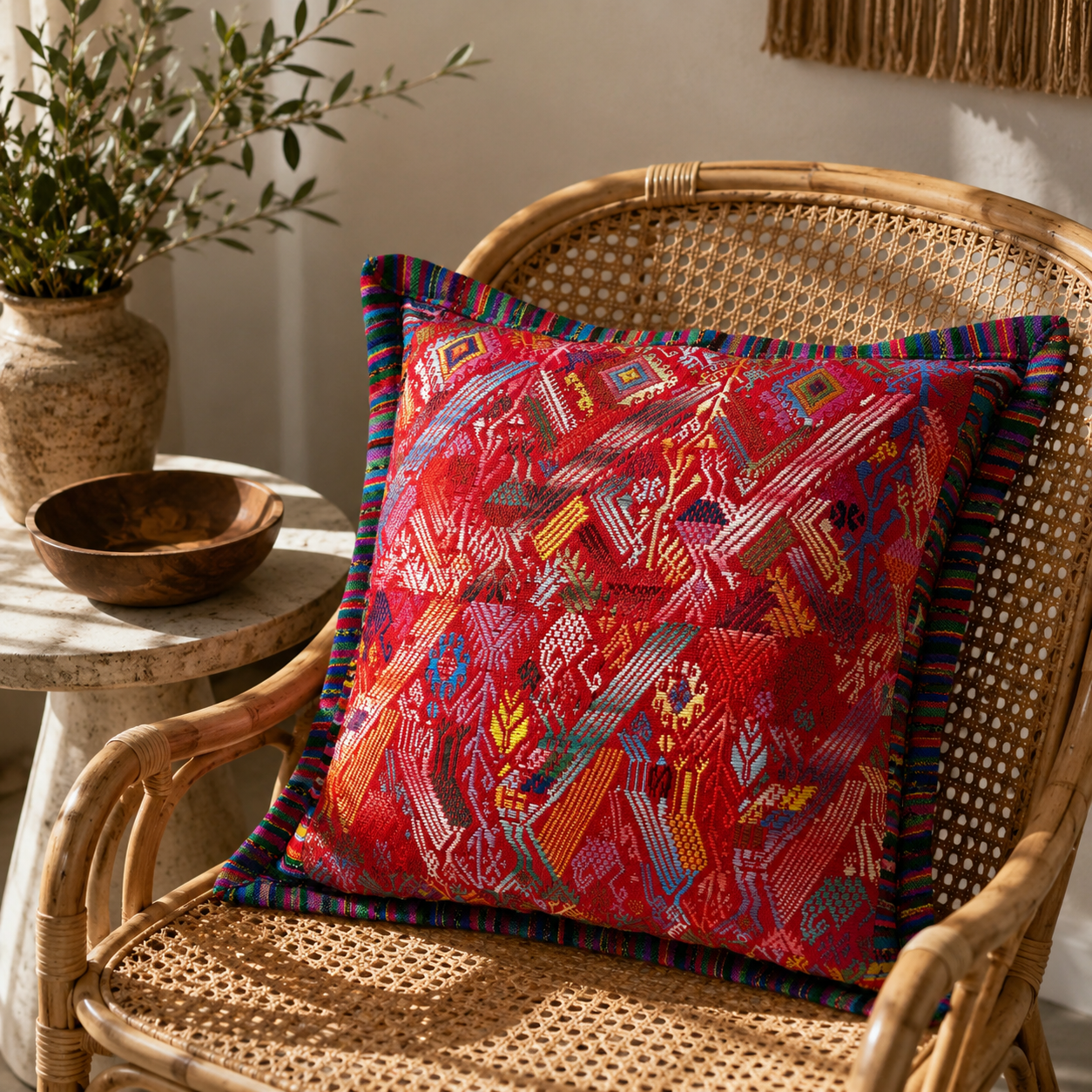 Embroidered Cushion Cover 50x50 cm