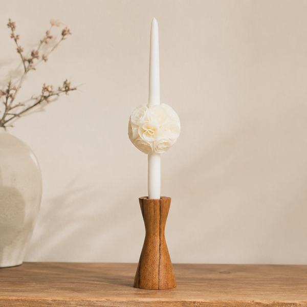 Wooden candle holder