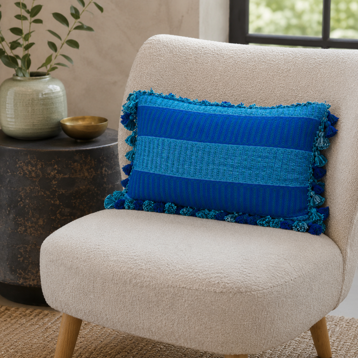 Cushion Cover with Tassel 45x30 cm