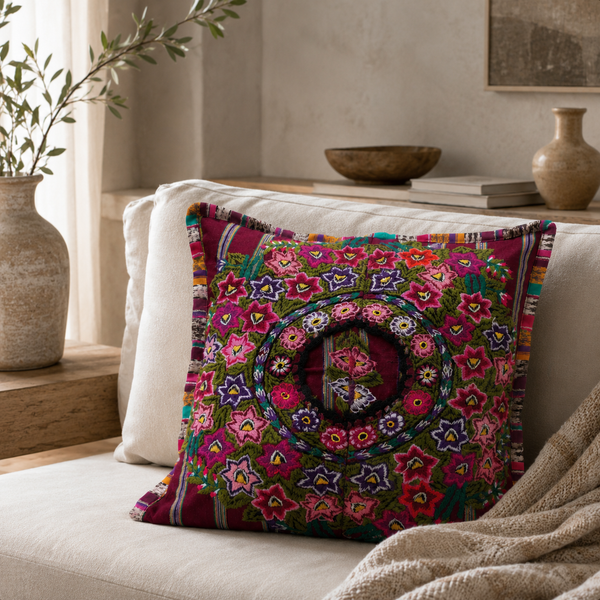 Embroidered Cushion Cover 50x50 cm