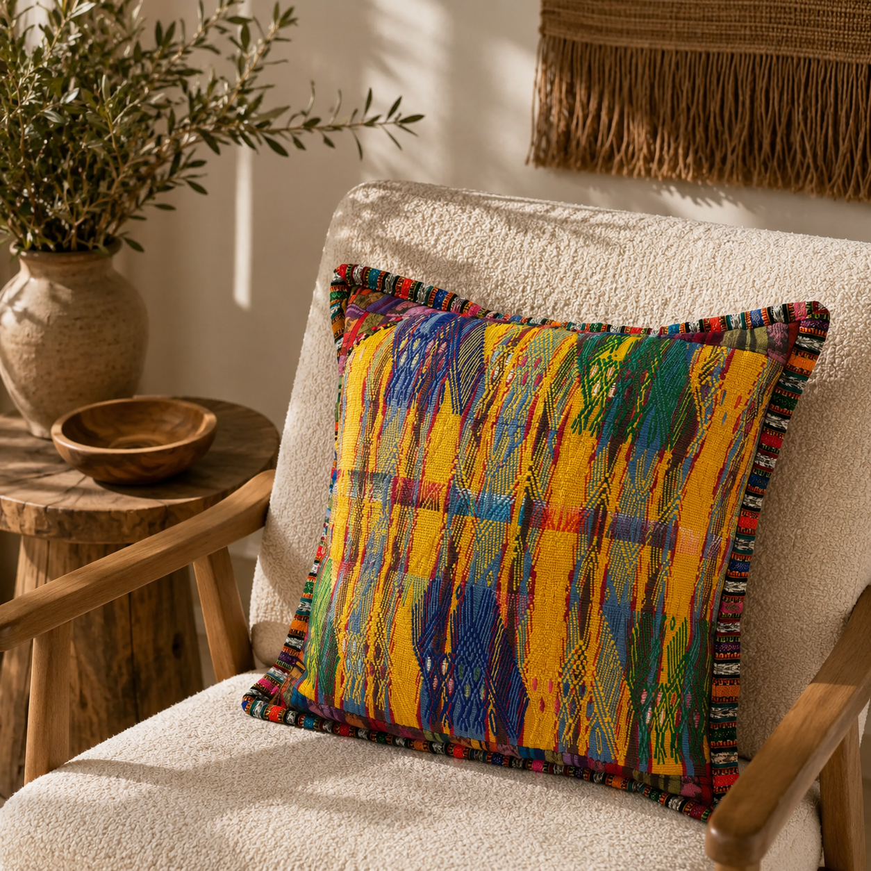 Embroidered Cushion Cover 50x50 cm