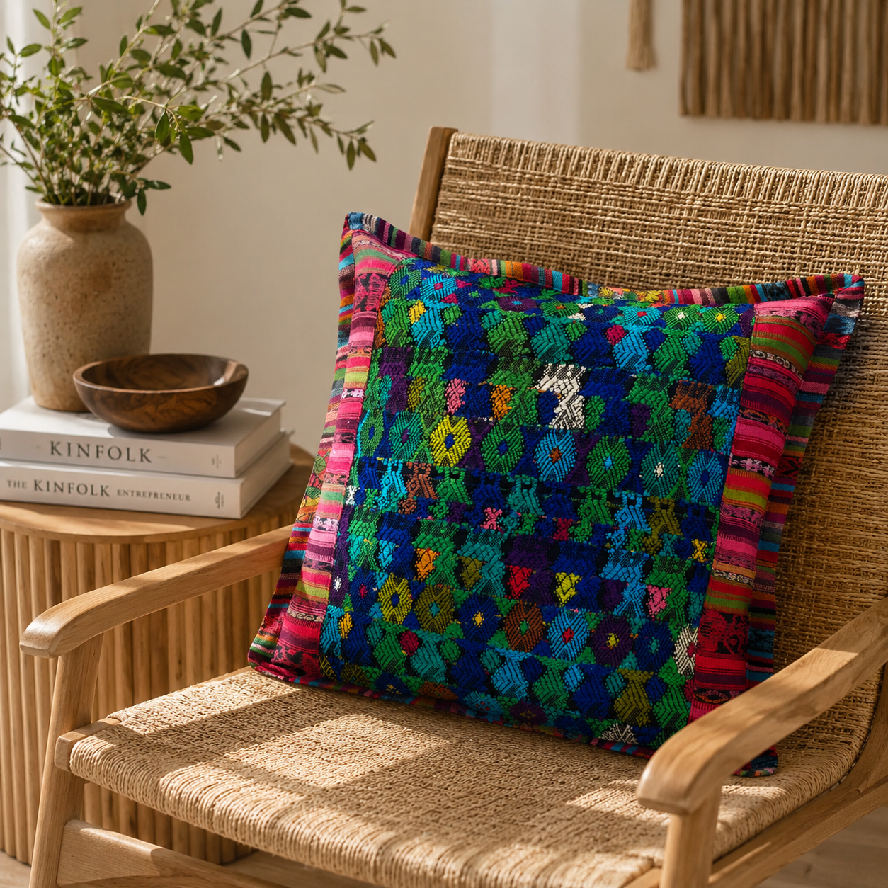 Embroidered Cushion Cover 50x50 cm