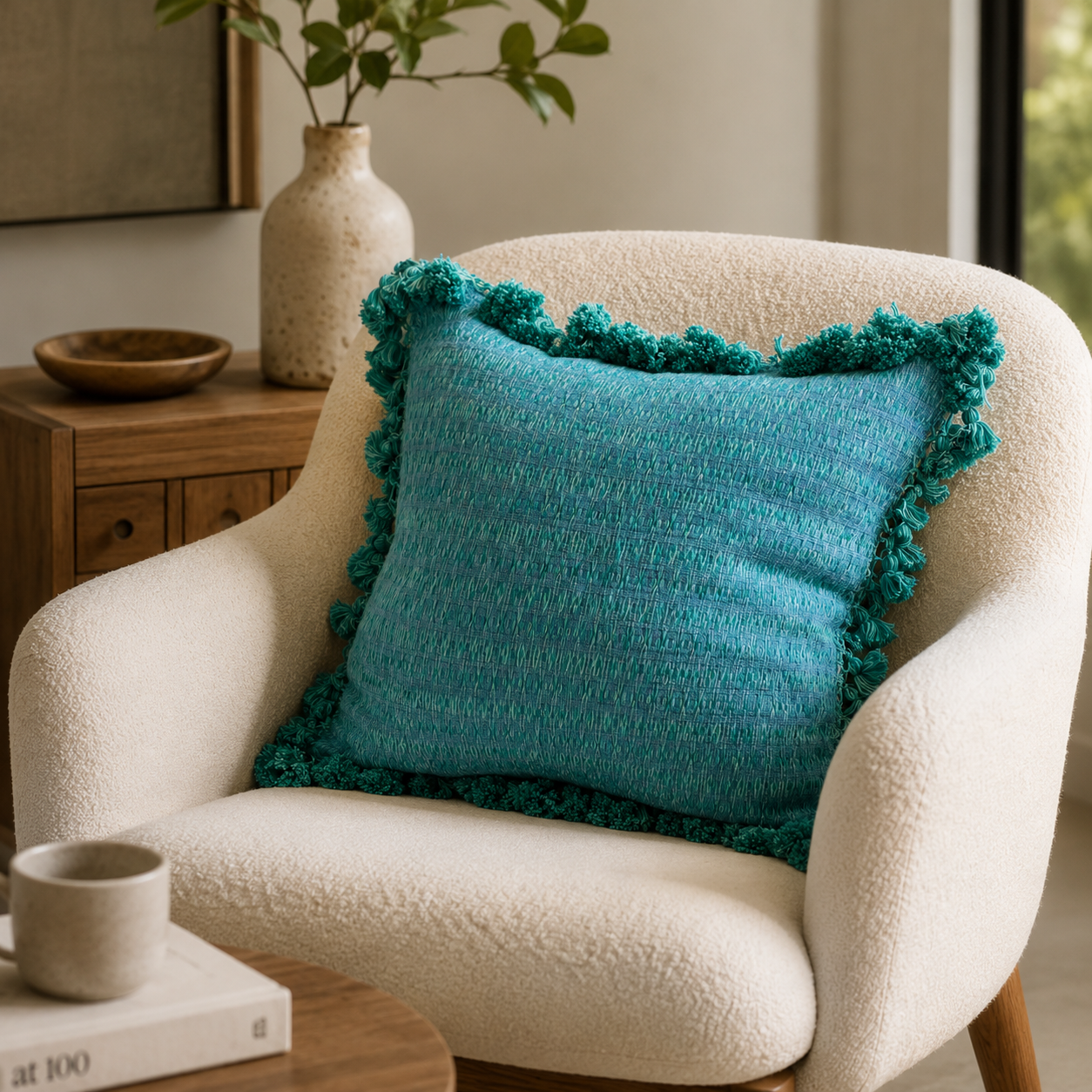 Cushion Cover with Tassels 45x45 cm