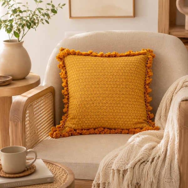 Cushion Cover with Tassels 45x45 cm