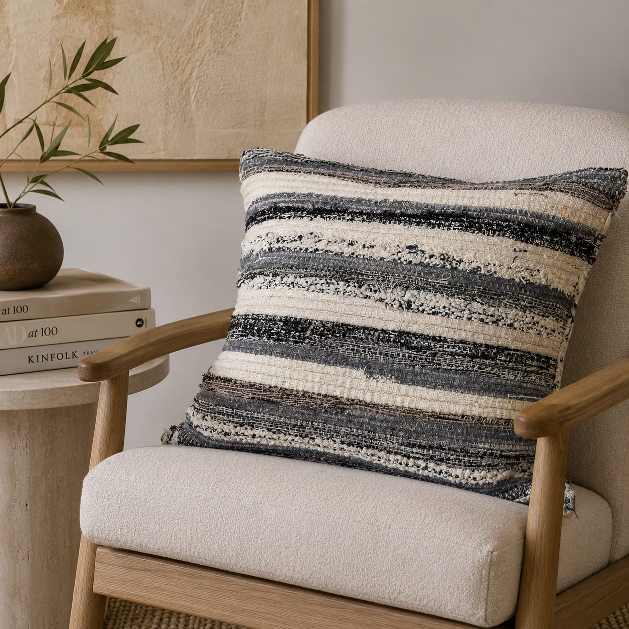 Textile Art Cushion Cover 55x55 cm