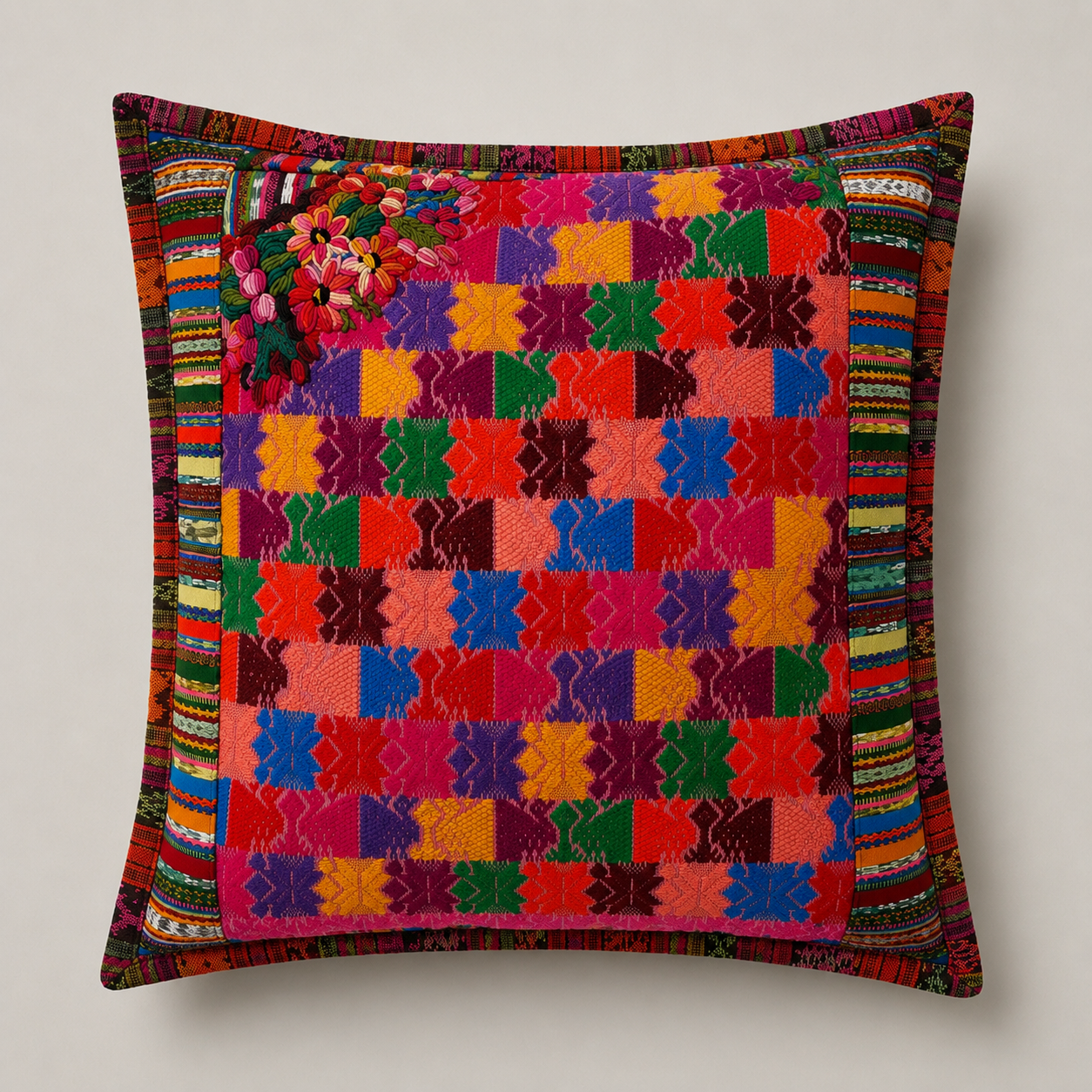 Embroidered Cushion Cover 50x50 cm