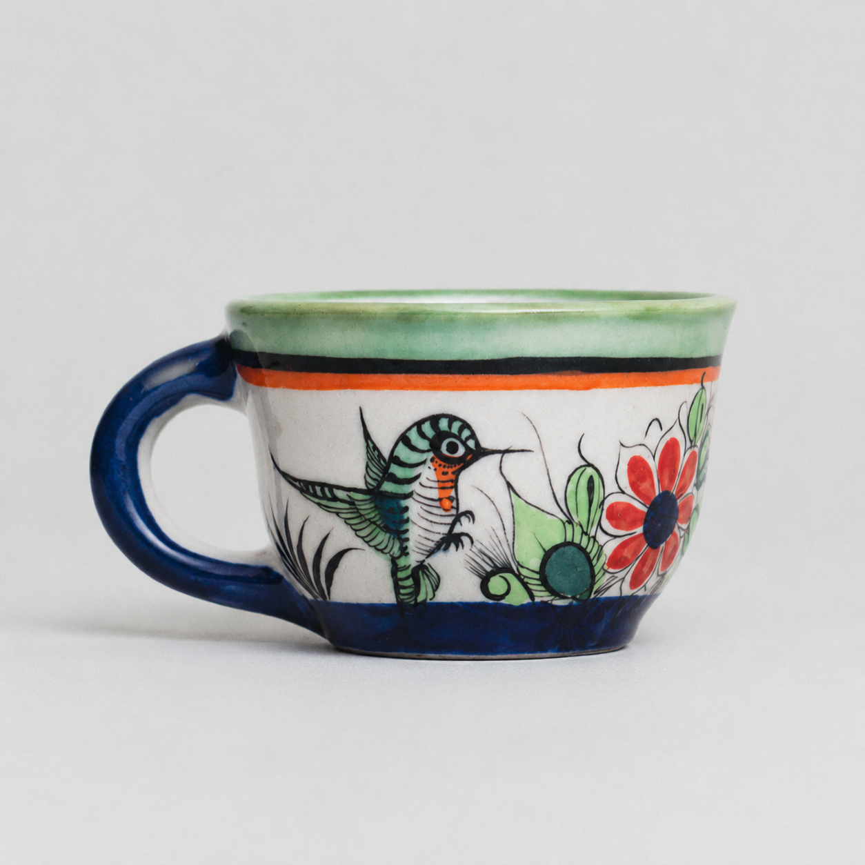 Taza con Porcelana Colibrí