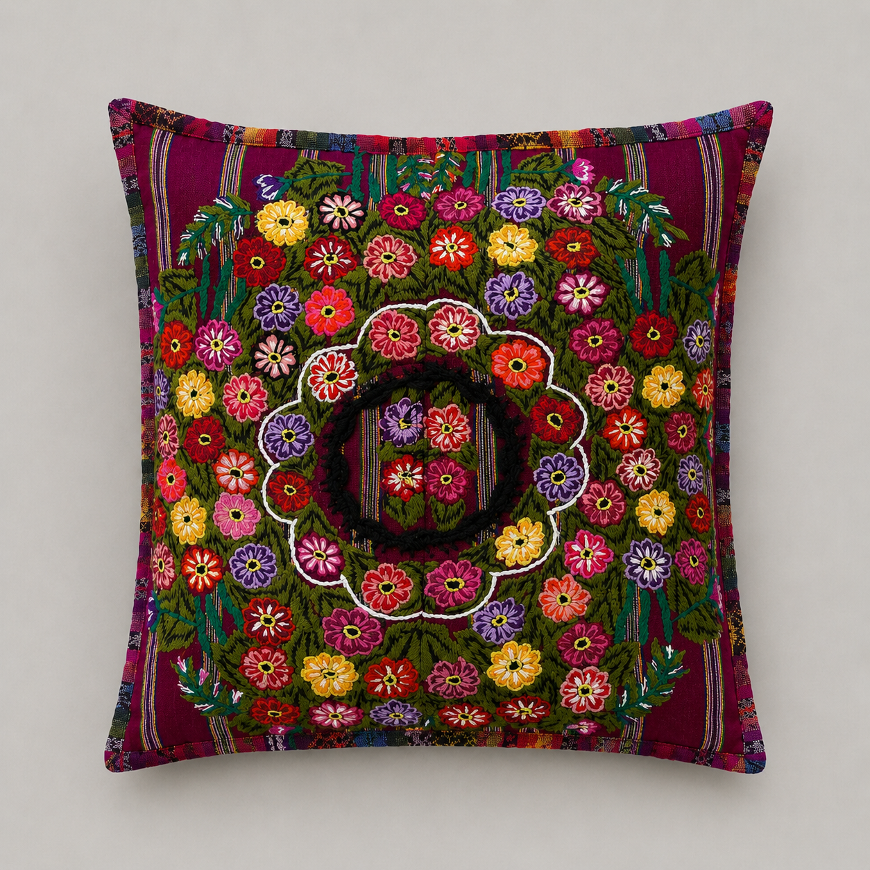 Embroidered Cushion Cover 50x50 cm