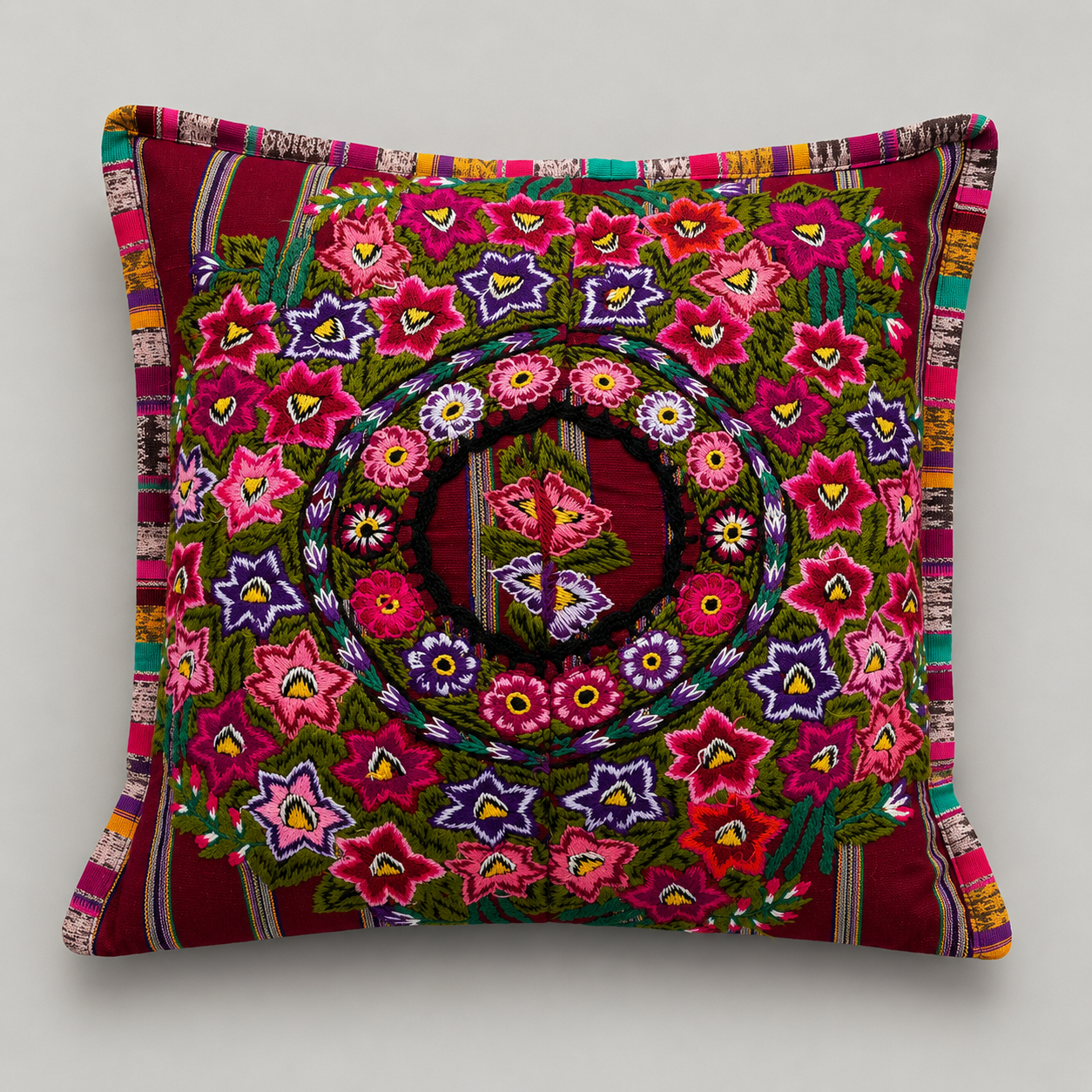 Embroidered Cushion Cover 50x50 cm