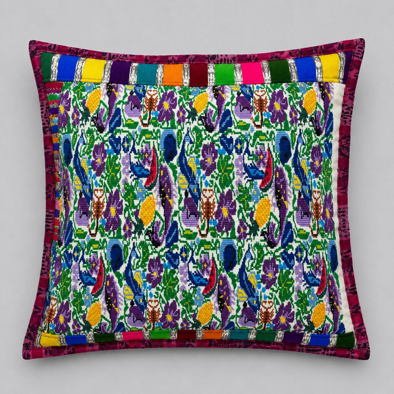Embroidered Cushion Cover 50x50 cm