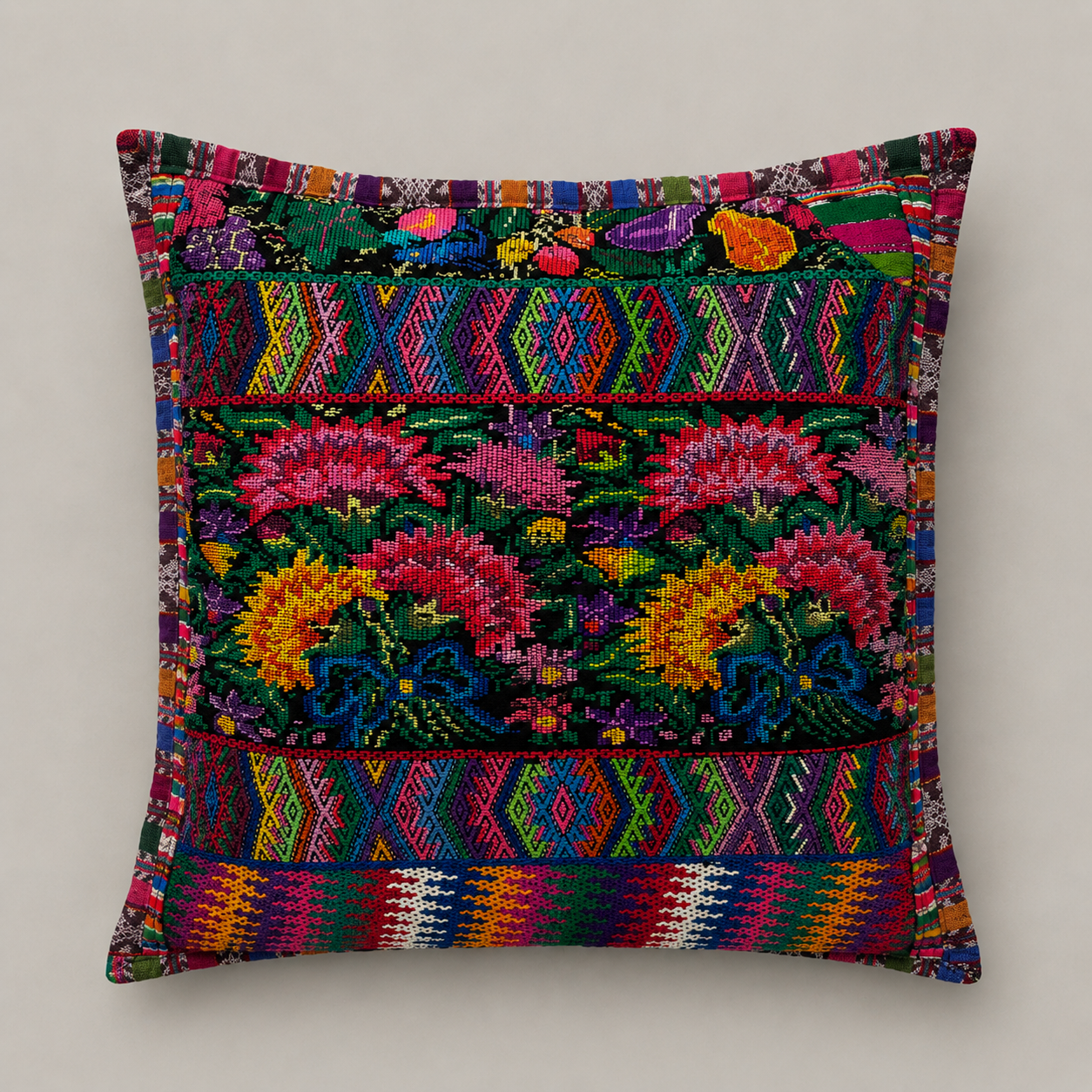 Embroidered Cushion Cover 50x50 cm