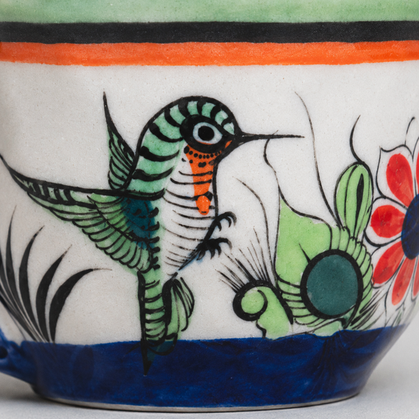 Taza con Porcelana Colibrí