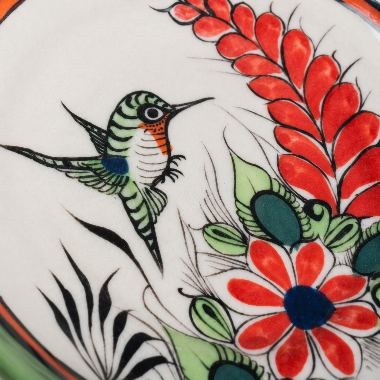 Taza con Porcelana Colibrí
