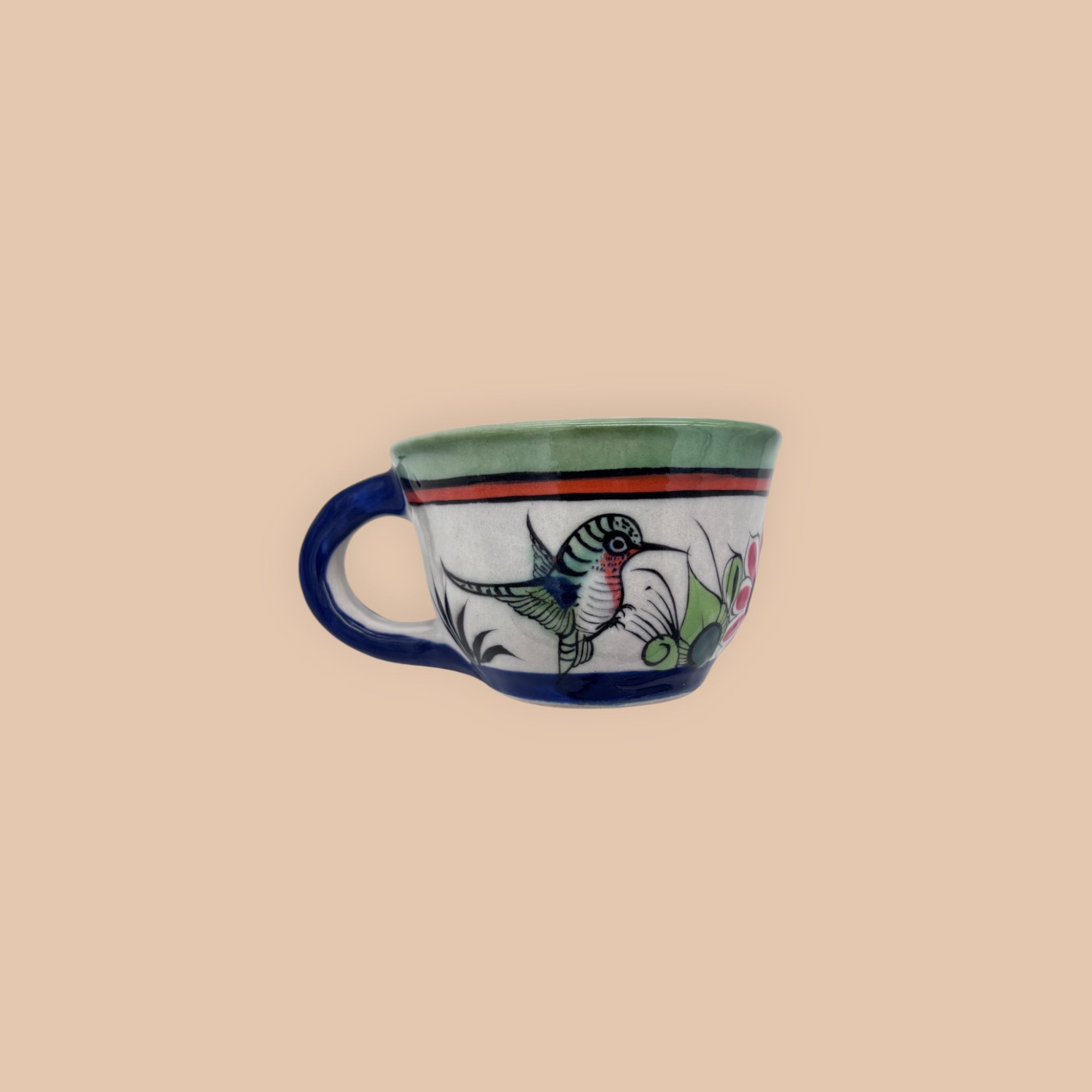 Taza con Porcelana Colibrí