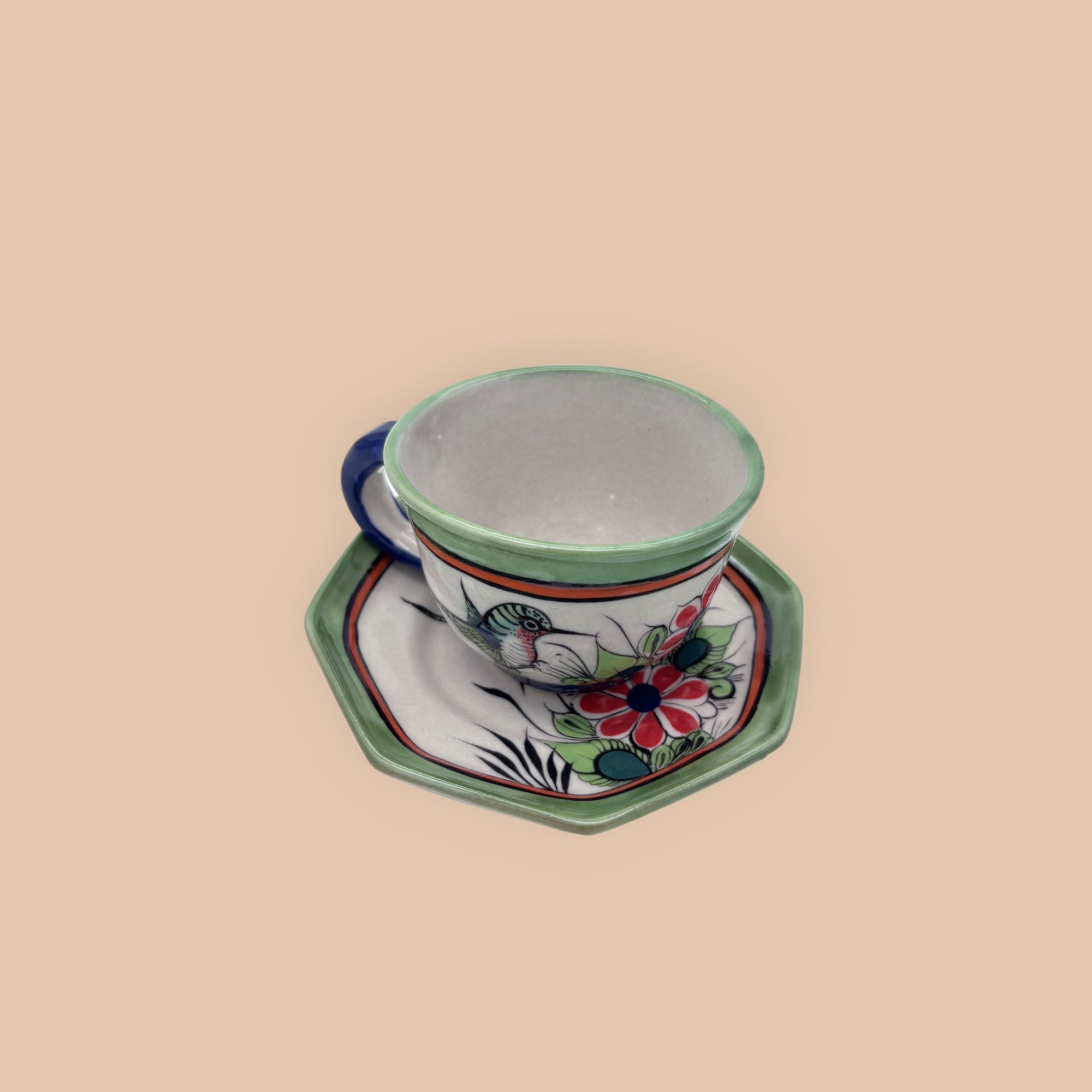 Taza con Porcelana Colibrí